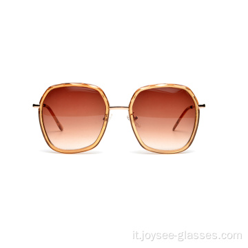 Nuovo TR90 Special Best Price Bella forma di occhiali da sole in metallo combinato